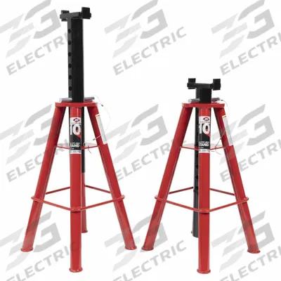 AMERICAN FORGE & FOUNDRY Jack Stand: Pin Adjustment, 10 ton Load Capacity - Heavy-Duty Jack Stands