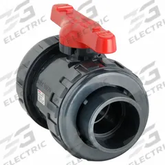 ASAHI Manual Two-Way Ball Valve: 2 in, PVC, Straight, 150 psi Max. Pressure (CWP), One-Piece, Tee (MPN 1601020). Key specifications — Brand: ASAHI; Handle: Tee.