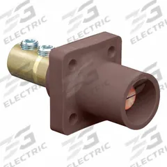 Single Pole Receptacle: Brown, Straight Taper Nose Mating, Double Set Screw Termination, 400 A (MPN 16R21-UH). Key specifications — Series: 16; Receptacle Gender: Male; Brand: LEVITON.