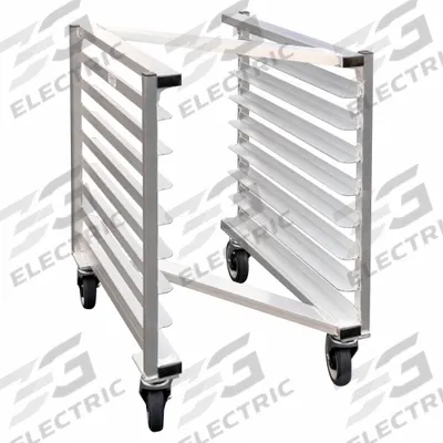 NEW AGE INDUSTRIAL Nesting "Z" Type Pan Rack: 8 Slots, 3 in Betw Shelves, 20 1/2 in Wd - Nesting "Z" Sheet Pan Racks