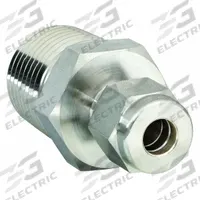 HAM-LET Compression Fitting Adapter: 5/8 in OD x 1/2 in Pipe Fitting Size, Compression x MNPT (MPN 768L SS 5/8 X 1/2). Key specifications — Compatible Fitting Brands: Let-Lok; Brand: HAM-LET.
