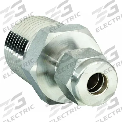 HAM-LET Compression Fitting Adapter: 5/8 in OD x 1/2 in Pipe Fitting Size - Double-Ferrule Stainless Steel Fittings