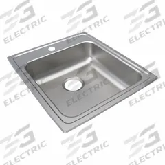 JUST MANUFACTURING Bowl Drop-In Sink: 21 in Overall Lg, 19 1/2 in Overall Wd, 5 1/2 in Bowl Dp (MPN SLNADA2119A552-J). Key specifications — Brand: JUST MANUFACTURING; Color Family: Silver/Gray.
