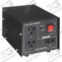 APPROVED VENDOR Step Up/Step Down Voltage Converter: 300 VA Power Rating, Single Phase, 50/60 Hz (MPN 30C517). Key specifications — Frequency: 50/60 Hz; Protective Device: None; Voltage Conversion: 110 to 220V AC; Brand: APPROVED VENDOR; Phase: Single.