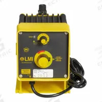 LMI PUMPS Chemical Metering Pump: Solenoid, 115V AC, 316 SS Head, PTFE Diaphragm, 1000:1, 316 SS (MPN B121-297). Key specifications — Brand: LMI PUMPS; Diaphragm Material: PTFE; Reproducibility: ±1.0%; Nameplate Voltage: 115V AC; Check Ball Material: 316 SS; Fitting Material: 316 SS; Seal Material: 316 SS.