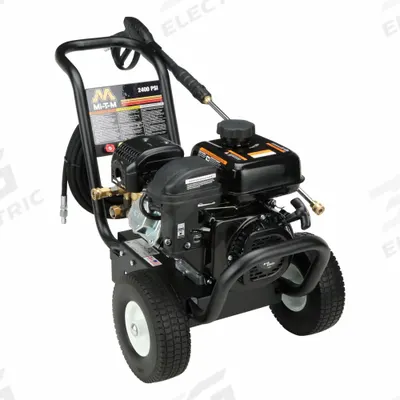 MI-T-M Gas-Powered Pressure Washer: Heavy Duty, Cart, 2,400 psi, 2.4 gpm - Cold Water Pressure Washers