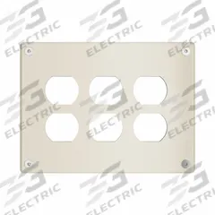 LEGRAND Wall Plate: Duplex Outlet, 3 Gang, Ivory, Jumbo Size (MPN WSP03D1IVYPS). Key specifications — Brand: LEGRAND; Material: Steel; Includes: Torx Security Screws.