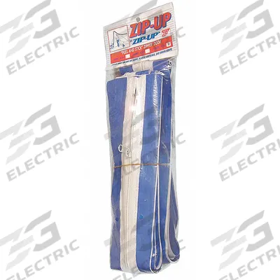 ZIPUP Self-Adhesive Zipper: Zipper, 3 1/2 in Wd, 7 ft Lg, 7 ft Ht, Fabric/Plastic - Dust Barrier Zippers & Tape