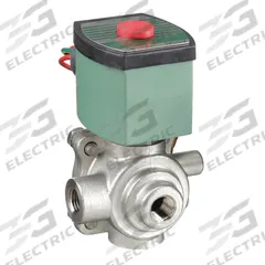 REDHAT Solenoid Valve: 4-Way, 3/8 in Pipe Size, 120V AC, Watertight/Without Junction Box, PTFE Seal (MPN 8342G703). Key specifications — Pipe Size: 3/8 in; Voltage: 120V AC; Brand: REDHAT; Coil Enclosure: Without Junction Box.