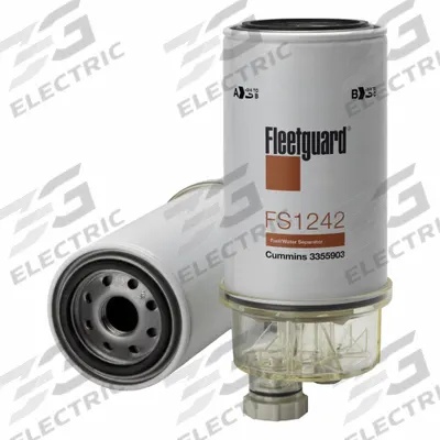 FLEETGUARD Fuel Filter: Spin-On, 9 1/16 in Overall Lg, 3 11/16 in Outside Dia - Spin-On Fuel/Water Separators