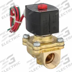 REDHAT Solenoid Valve: 2-Way, Normally Closed, 3/4 in Pipe Size, 110V AC/120V AC, High Flow (MPN EF8210G095). Key specifications — Pipe Size: 3/4 in; Voltage: 120V AC; Brand: REDHAT; Coil Enclosure: Watertight.