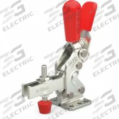 DE-STA-CO Toggle Clamp: Locking Vertical Handle, Flange Base Mounting, 75° Clamp Arm Opening Angle (MPN 2002-UR). Key specifications — attr668198: DE-STA-CO; attr668630: Neoprene.