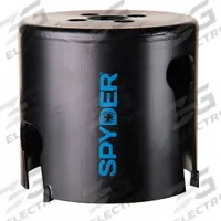 SPYDER Hole Saw: 2 5/8 in Saw Dia., 1 Teeth per Inch, 2 in Max. Cutting Dp, 1/2"-18 Thread Size (MPN 600030CF). Key specifications — attr1098070: 1; attr1098087: SPYDER; attr1098073: 1/2"-18.