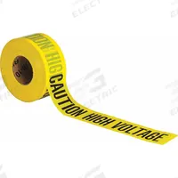 APPROVED VENDOR Barricade Tape: 1,000 ft Lg, 3 in Wd, Caution High Volt Legend, Polyethylene (MPN 91458). Key specifications — Tape Message: Caution High Voltage; Message Color: Black; Brand: APPROVED VENDOR.