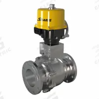 SHARPE Electrically Actuated Two-Way Ball Valve: 3 in, CF8M Stainless Steel, 120V, Flange x Flange (MPN 4350034340). Key specifications — Included Mounting: ISO 5211 Actuator Mounting Pad; Brand: SHARPE; Actuator Features: Thermal Overload Protection.