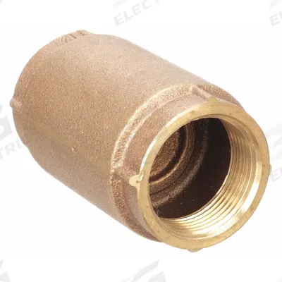 APPROVED VENDOR Spring Check Valve: Inline Valve Body, 1/2 in Pipe Size, FNPT x FNPT, Bronze - Bronze Poppet Check Valves