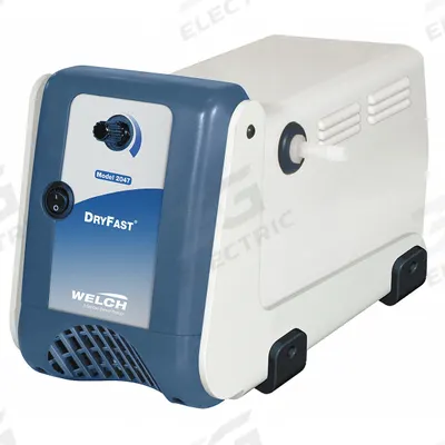 WELCH Vacuum Pump: 1/5 hp Output Power, 2.5 cfm Free Air Displacement - Chemical Duty Diaphragm Vacuum Pumps