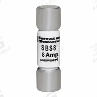 MERSEN Fuse: SBS Series, Midget, Fast-Acting, 8 A, 600 V AC, 13/32 in x 1 3/8 in, Non-Indicating (MPN SBS8). Key specifications — attr1287209: SBS; attr211192: MERSEN.