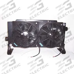 COOL-LINE Forced Air Oil Cooler: 45 hp Heat Removed, 80 gpm Max. Flow, 377 psi Max. Pressure, 12V DC (MPN D45-12). Key specifications — attr96059: SAE #20; attr96056: IP 68; attr96057: 12V DC; attr98919: COOL-LINE.