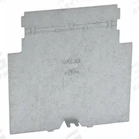 RACO Data Box Partition Plate: Steel, Silver, Box, 0.06 in Overall Dp, 4.5 in Overall Wd (MPN 981). Key specifications — For Product Type: Box; Brand: RACO; Accessory Type: Voltage Partition; Color: Silver; Material: Steel.