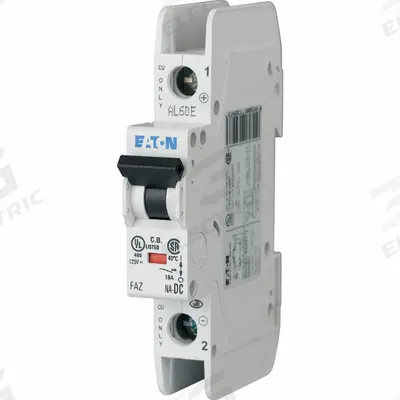 EATON Miniature Circuit Breaker: 30 A Amps, 125V DC, 10 kA at 277/480V AC, Screw - C-Curve, 1-Pole UL489 DIN Rail-Mount Miniature Circuit Breakers