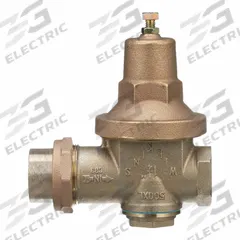 WILKINS Water Pressure Reducing Valve: FNPT x FNPT, 1 1/4 in Pipe Size, Bronze, 25 psi to 75 psi (MPN 114-500XL). Key specifications — Brand: WILKINS; Union Type: Single Union; Low-Lead Compliance: Low-Lead Compliant.