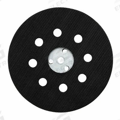 BOSCH Soft Sanding Pad: 5 in Wd, Round, Hook and Loop, Soft, 8 Vacuum Holes - Backing Pads for Power Sanders