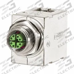 METZ CONNECT Panel Feed-Through Adapter: Panel Feed-Through, Zinc Die-Cast, M12 x RJ45, 1 Ports (MPN MWN911A415). Key specifications — Housing Material: Zinc Die-Cast; Includes Connector: Equipped; Mounting Type: Panel Feed-Through; Product Type: Panel Feed through Adapter; Connector Color: Metallike; Connection Type: M12 x RJ45; RJ45 Connector Type: Panel Feed-Through Adapter.