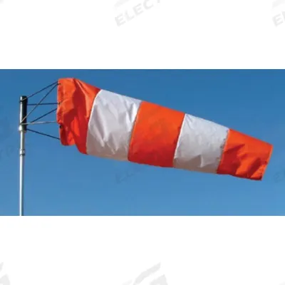 SAFETY FLAG Windsock: Orange/White, Nylon, 144 in Lg, 36 in Throat Dia, Windsock Only - Windsocks