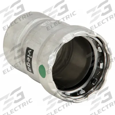 VIEGA MEGAPRESS Crimp Fitting Cap: 1 1/2 in Pipe Size, Press-fit, EPDM - Potable Water Stainless Steel Press Fittings