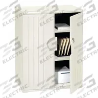 ICEBERG Storage Cabinet: Platinum Granite, Plastic, 46 in Overall Ht, 36 in Overall Wd, 2 Shelves (MPN 92563). Key specifications — Material: Plastic; Brand: ICEBERG; Color: Platinum Granite; Locking: Yes.