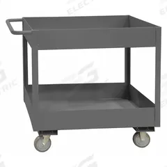 APPROVED VENDOR Utility Cart: 1,200 lb, 30 in L x 18 in W Shelf, 2 Shelves, Gray, Flat (MPN RSC6-1830-2-95). Key specifications — Caster/Wheel Configuration: (2) Swivel; Brand: APPROVED VENDOR; Caster Wheel/Tread Material: Polyurethane.