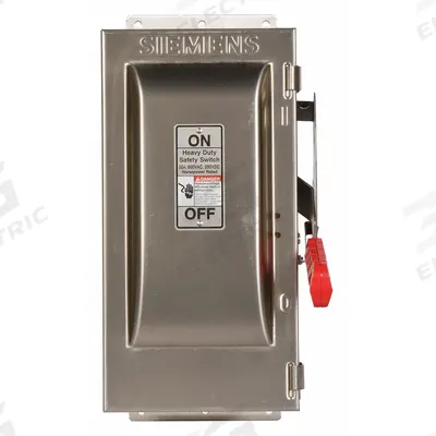 Siemens Safety Switch: Non-Fusible, 30 A, Three Phase, 600V AC, 316 Stainless Steel - Non-Fusible Safety Switches