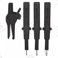 FLUKE Test Probe Kit: CAT II 1000V/CAT III 1000V, Flex Clip, 9 in Lg, Steel, Black, 1,000 V Max Volt (MPN TLK290). Key specifications — Color: Black; Brand: FLUKE.