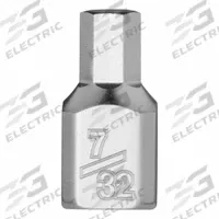 MILWAUKEE Bit Socket: 1/4 in Drive Size, Hex Tip, 7/32 in Tip Size, 51/64 in Overall Lg, SAE (MPN 45-34-1124). Key specifications — attr1204765: Fixed Insert; attr1204767: MILWAUKEE.