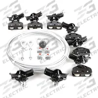 DAYTON Festoon System Kit: Wire Rope, 40 ft – 40 ft, 54 ft Min Cable/Hose Required, Round (MPN 33N208). Key specifications — Brand: DAYTON; Compatible Cable Type: Round; Included Components: Trolleys; Track Type: Wire Rope.