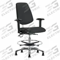 ESD Task Chair: Vinyl, Arms Included, Ht Range 21 1/2 in to 29 in, 18 1/2 in Seat Wd, 17 in Seat Dp (MPN BR-ESD-VMBCH-MB-CR-T0-A1-CF-EG-ESDBLK). Key specifications — Foot Support: Yes; Back Tilt Backward: 13.5°; Back Tilt Forward: 10.5°; Base Material: Aluminum; Brand: APPROVED VENDOR; Product Type: ESD Task Chair; ESD-Safe: ESD-Safe.