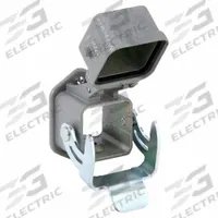 HARTING Rectangular Connector Housing: Size 3 A, Bulkhead Mount, Gray, Zinc Die-Cast, IP44/IP65/IP67 (MPN 09200030306). Key specifications — IP Rating: IP65; Size Designation: 3 A; Seal Material: NBR; Locking Type: Single Lever; Brand: HARTING; Primary Material: Zinc; Operating Temperature Range: -40 to 125 Degrees C.