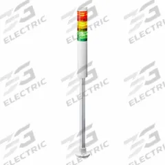PATLITE Tower Light Assembly: 3 Tier, No Sounder Tier, IP65, Amber/Green/Red, Direct Wire (MPN LR4-3M2PJNW-RYG). Key specifications — Manufacturer Part Number: LR4-3M2PJNW-RYG; Brand: PATLITE; Operating Voltage: 100 to 240V AC; Light Tier Color: Amber.