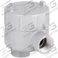 Conduit Outlet Body: Aluminum, GE, 1 in Trade Size, LB Body, 42 cu in Body Capacity (MPN GESLBT-3). Key specifications — Series: For Standard Body; Compatible Conduit Trade Size: 1 in; Thread Gender: Female; Hub Style: Threaded; Cover Included: Yes; Body Style: LB; Connection Type: Threaded; Back Type: Flat.