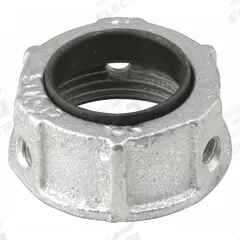 RACO Insulating Bushing: Iron, Zinc Plated, 1/2 in Trade Size, 9/16 in Overall Lg, Insulated (MPN 1132). Key specifications — Insulated: Yes; Brand: RACO.