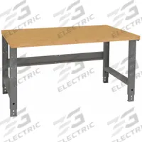 TENNSCO Workbench: Adj Ht, Laminated Hardwood Butcher Block, 60 in x 36 in, Gray (MPN WBA-1-3660W). Key specifications — Brand: TENNSCO.