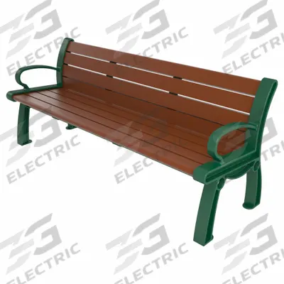 ULTRASITE Heritage Outdoor Bench: Heritage, 72 in Overall Lg, 30 in Overall Ht, Brown - Vandal Resistant Resinwood Benches
