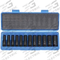 WESTWARD Impact Socket Set: 3/8 in Drive Size, Small Set (0-50 pieces) Set Size, 12 Pieces, Metric (MPN 4YP61). Key specifications — attr1204251: WESTWARD; attr1215453: 3/8 in; attr1215454: 8 mm to 19 mm.