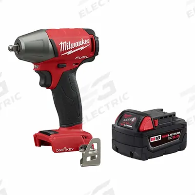 MILWAUKEE Impact Wrench Kit: 3/8 in Drive Size, 210 ft-lb Fastening Torque, Brushless - Milwaukee Cordless Impact Wrenches