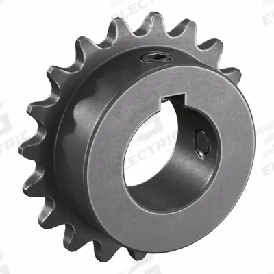 TSUBAKI Single Strand Sprocket: 35, For 3/8 in Chain Pitch, 1 in Bore Dia, 19 Teeth - Size 35 Fixed-Bore Roller Chain Sprockets