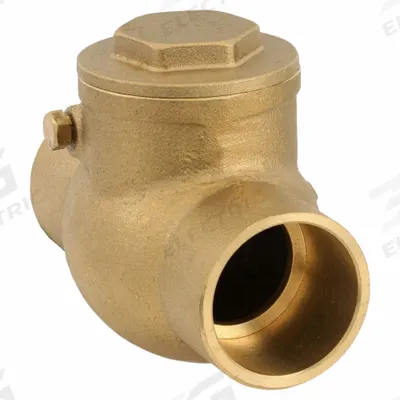 APPROVED VENDOR Swing Check Valve: Swing, Inline Valve Body, 1 in Pipe Size, Sweat x Sweat - Brass Inline Swing Check Valves
