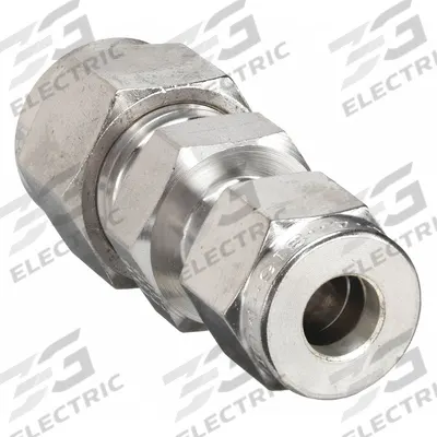 PARKER Compression Fitting Union: 3/4 in OD x 1/2 in OD Fitting Size - Double-Ferrule Stainless Steel Fittings