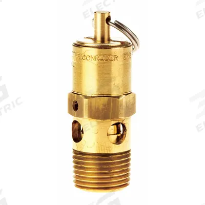 CONRADER Safety Valve: Hard Seat, 3/8 in (M)NPT Inlet (In.), 3/8 in (F)NPT Outlet (In.) - Hard Seat Pneumatic Safety Valves
