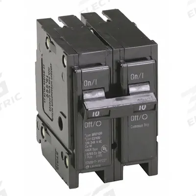 EATON Circuit Breaker: 10 A, 120/240V AC, Single Phase, 10kA at 120/240V AC - BR & BD Series